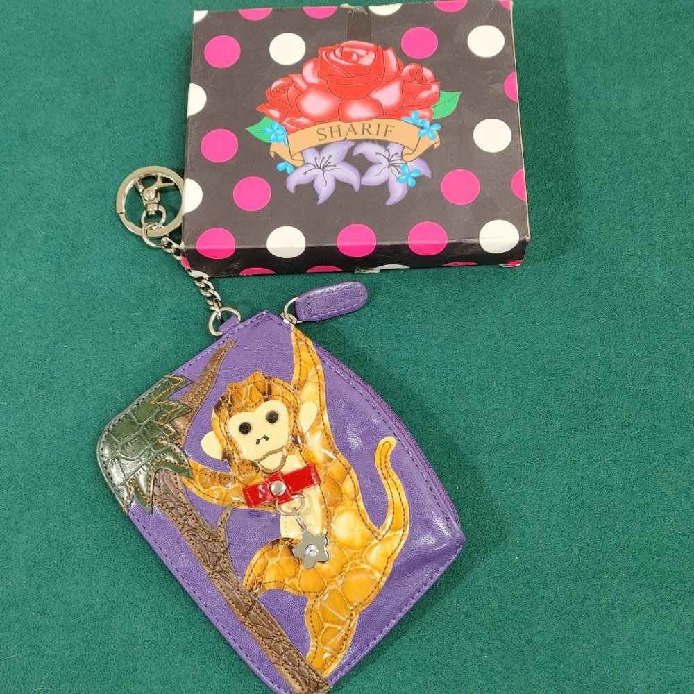 NIB OMAR SHARIF MONKEY WALLET/CLUTCH/KEY HOLDER